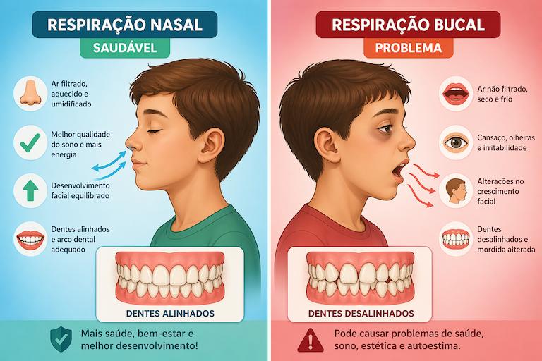 Respiração nasal x Respiração bucal